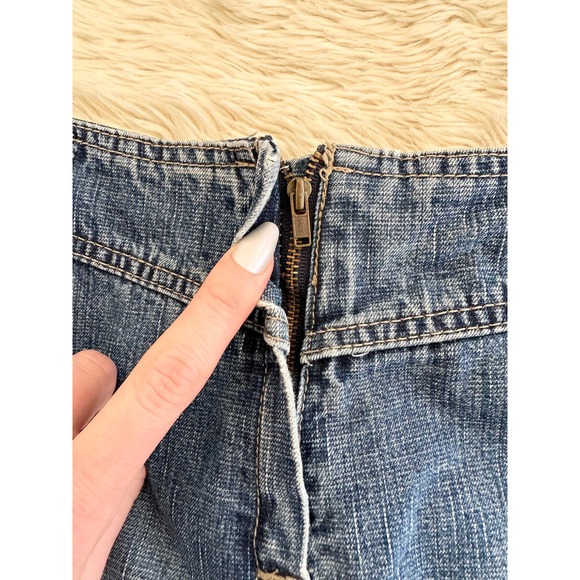 90’s/Y2K No Waistband Lace Up Denim Skirt size 6 - Picture 7 of 8